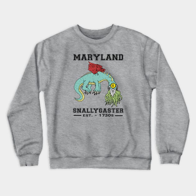 Maryland Cryptid the Snallygaster Crewneck Sweatshirt by SNK Kreatures